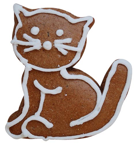 Pepparkaksform sittande katt liten ca 5x5cm