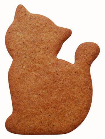 Pepparkaksform sittande katt med svans ca 7 x 9,5 cm
