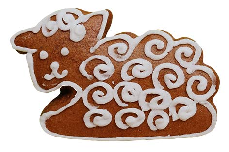 Pepparkaksform får liggande