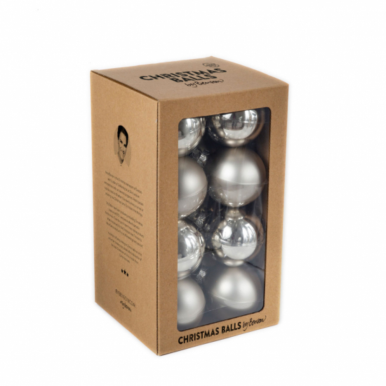 Julgranskulor 16-pack - Silver