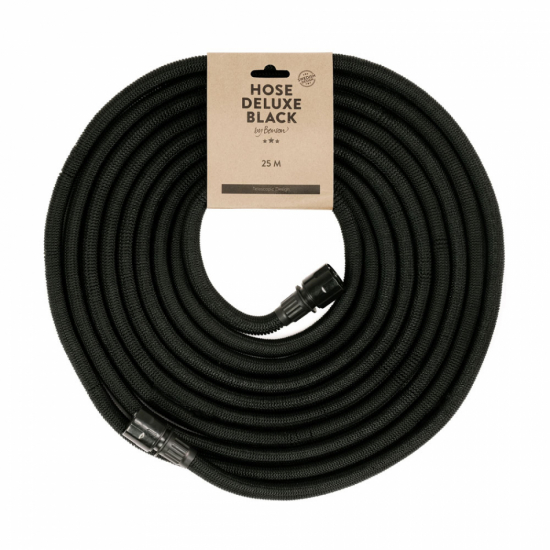Vattenslang Deluxe - Svart 25 m