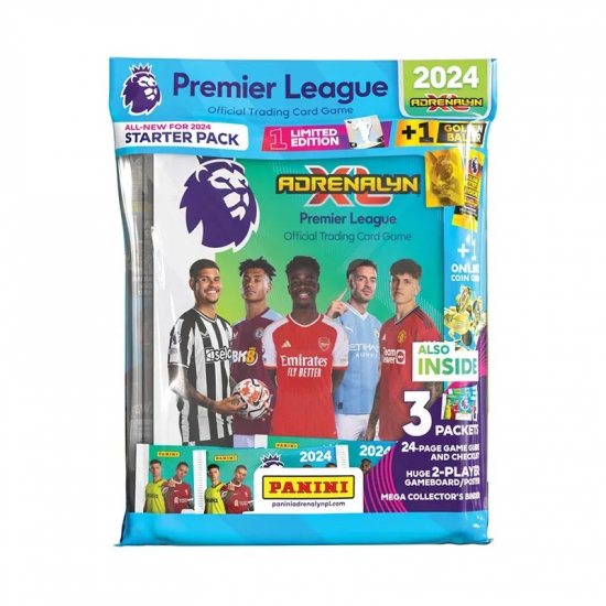 Panini Premier League 2024 Adrenalyn Starter Pack Fotbollskort & p