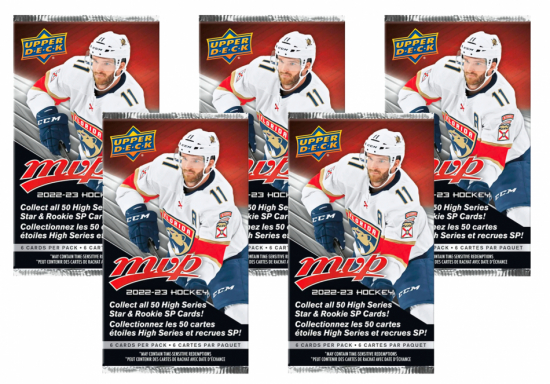 5st Upper Deck NHL 2022-23 MVP Hockeykort paket