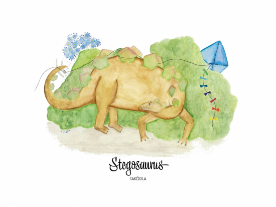 Print 30x40 cm - Stegosaurus 1