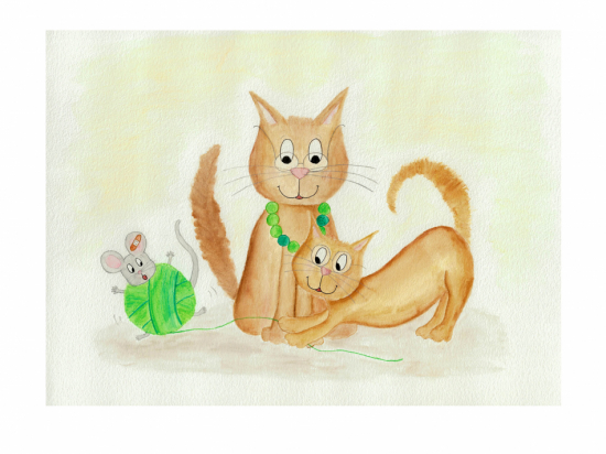 Print Katt 30x40 cm 1