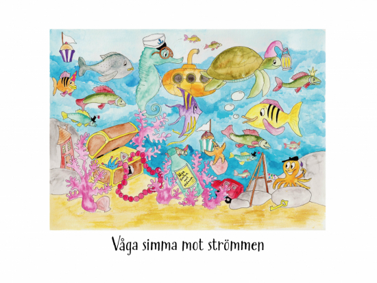 Print 30x40 cm - Våga simma mot strömmen i gruppen Landshopping.se / Hem & Hantverk hos Landshopping (10223_093printvagasimma)