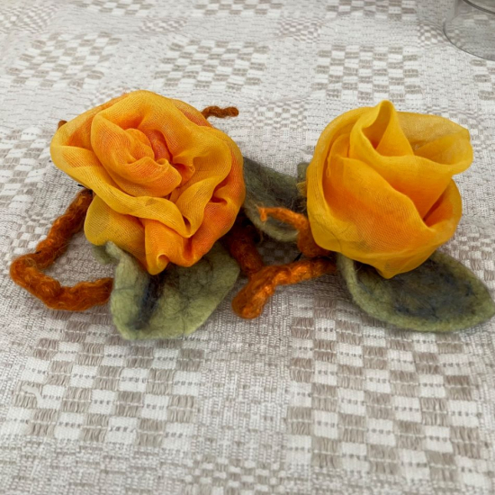 Ljusmanschett i gruppen Landshopping.se / Hem & Hantverk / Handarbete / Nålfiltning - tovning hos Landshopping (10229_2026manschettgul)