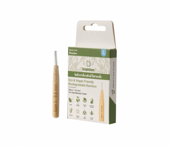 Mellanrumsborste | Size 3 – 0.6 mm. Bambu, 100% vegansk handtag, Miljö