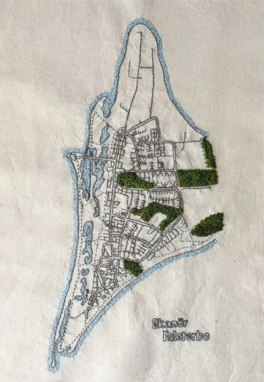 Broderikit - Karta, Skanör Falsterbo
