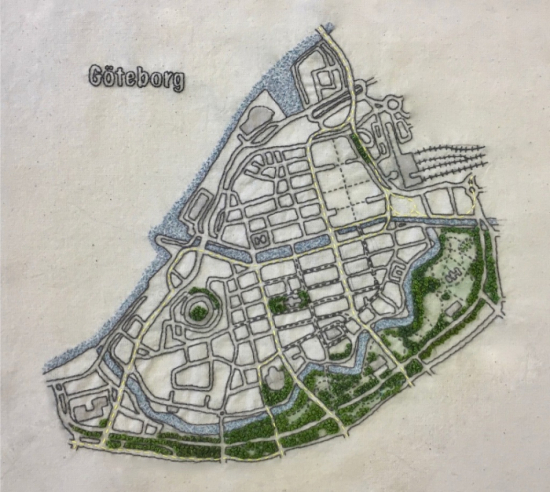 Broderikit - Karta, Göteborg