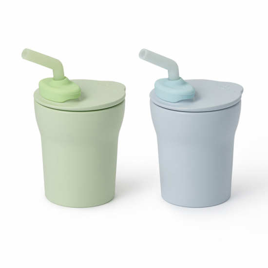 1-2-3 Sip! Cup 2-pack - Aqua/Keylime