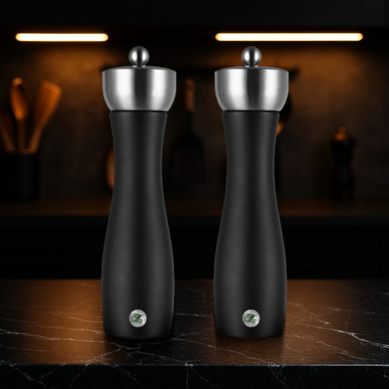 Salt och pepparkvarn, 21 cm, keramiskt verk, svart, i par i gruppen Landshopping.se / Kök & Matlagning / Kökstillbehör hos Landshopping (10253_2004)