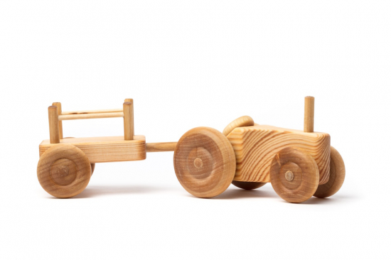 Liten Traktor med Släp