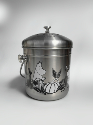 Mumin - hink för matuppsamling, Stainless Steel 5 liter - "Garden Life"