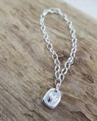 Hjärttag - armband i silver