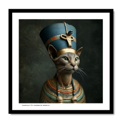 Inramad print (24X24 cm): Konstkatt 17 – Nefertiti