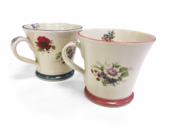 Kaffekopp Sommarblom Röd