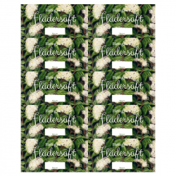 Flasketiketter Flädersaft