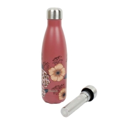 Isolerad vattenflaska 500 ml Anemones med filterinsats - Qwetch