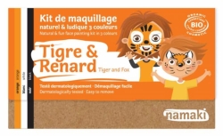 Ekologiska ansiktsfärger för barn - Tiger & Räv (3 st)