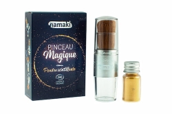 Guldglitter för hud och hår med magisk borste