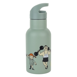 Pippi Långstrump vattenflaska med termofunktion (grön)