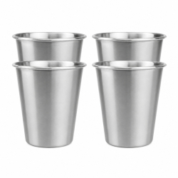 Muggar av rostfritt stål (4-pack)