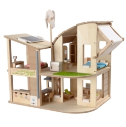 Miljösmart dockhus med möbler - Plantoys