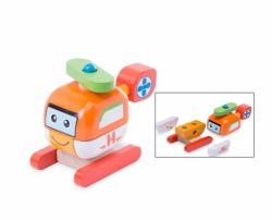 Bygg din leksakshelikopter - träleksak från Wonderworld toys