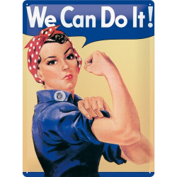 Metallskylt - We can do it