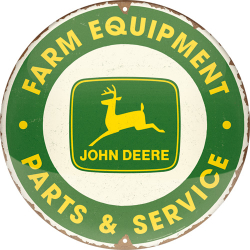 Metallskylt rund - John Deere