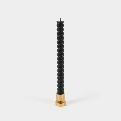 Biwax ljus,2-pack spiral svarta