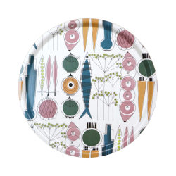 Picknick bricka i blårosa färg, Ø38cm