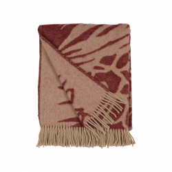 Kotteri, pläd, vinröd beige