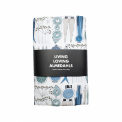 Picknick, textilvaxduk, blå beige