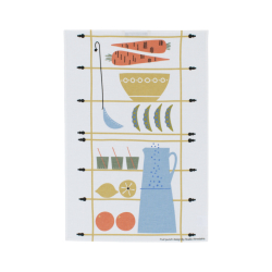 Fruit Punch, kökshandduk, gulblå