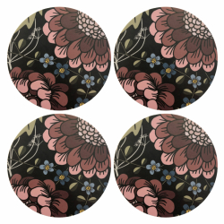 Glasunderlägg, Flowery Garden 90 mm Ø