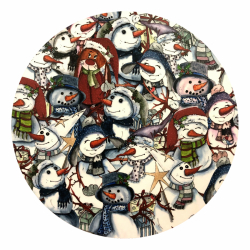 Grytunderlägg 25 cm ø Snowmen all over