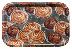 Bricka, Kanelbulle 21x33 cm