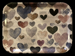 Bricka, Hjärtlig, 20x27 cm