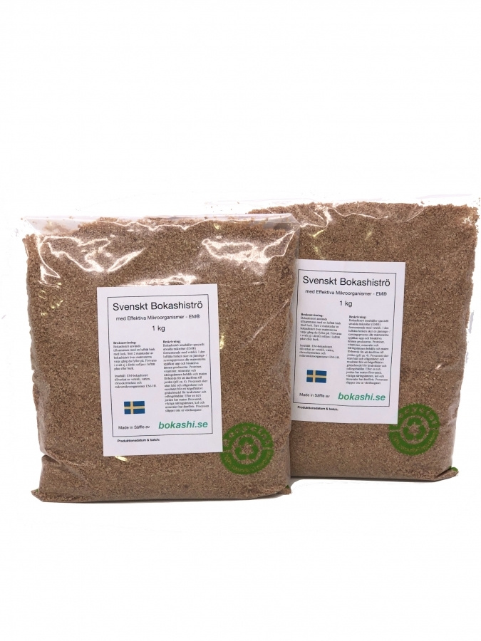 Svenskt Bokashiströ, 2 x 1 kg 