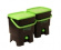 Startkit svart/grön - 2 st bokashihinkar med kran + 1 kg strö 