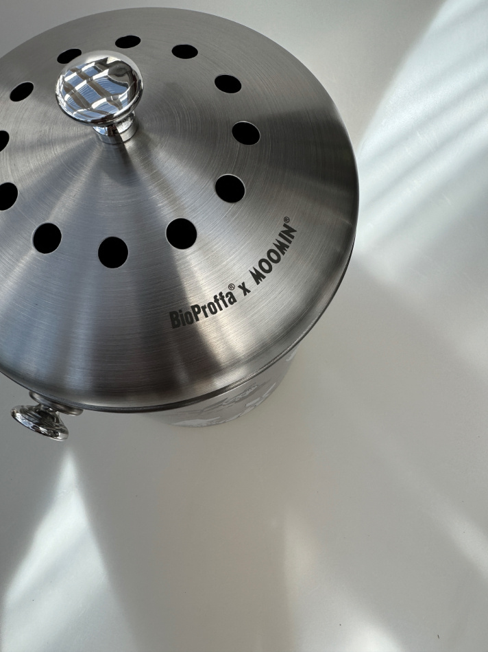 Mumin - hink för matuppsamling, Stainless Steel 5 liter - 