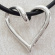 Halsband Hjärta i silver - Stora