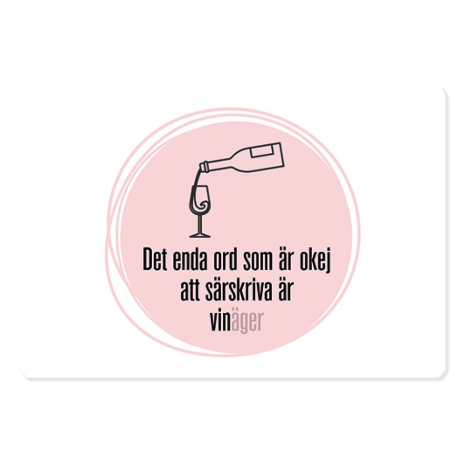 Kylskåpsmagnet: Vinäger