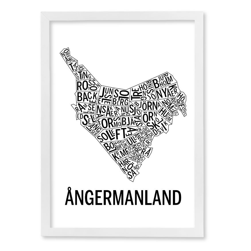 Inramad A4-poster: Ångermanland
