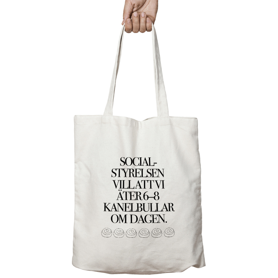 Tygväska: Kanelbulle – Socialstyrelsen