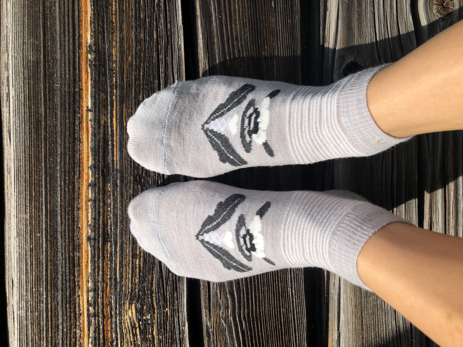 Golfstrumpa kurbits grå strl. 40-43