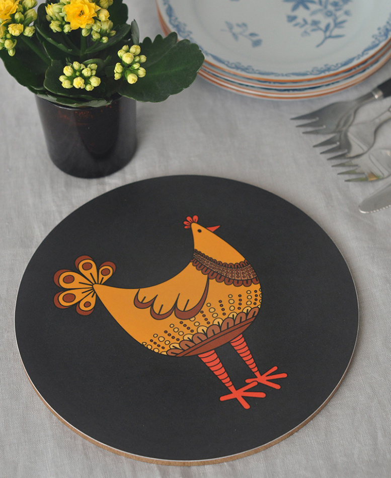 Grytunderlägg Höna Gul