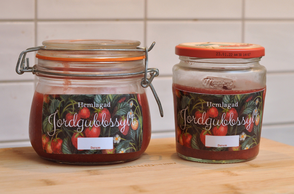 Burketiketter Jordgubbssylt